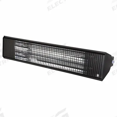 AURA Electric Infrared Heater: 6,000 W Watt Output, 240V AC, 1 Phase, Hardwired - Indoor/Outdoor Suspended Infrared Radiant Electric Wall Heaters