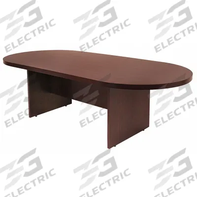 REGENCY Conference Table: Racetrack Oval, Laminate, Mahogany, 71 in Overall Lg - Oval Conference Tables