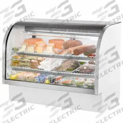 TRUE REFRIGERATION Deli Case: 47 3/4 in x 60 1/4 in x 35 1/4 in, White, Curved Glass, 4 Shelves (MPN TCGG-60-HC-LD). Key specifications — attr1277723: TRUE REFRIGERATION; attr1277683: R-290; attr1277691: No; attr1277694: White; attr1280716: Curved Glass; attr1280729: TCGG.