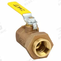 APOLLO Manual Two-Way Ball Valve: 1 1/4 in, Bronze, Straight, FNPT x FNPT, Std Port, Two-Piece, PTFE (MPN 7030601). Key specifications — Brand: APOLLO; Handle: Lever.