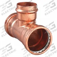 VIEGA PROPRESS Crimp Tee Fitting: Tee, 2 1/2 in CTS x 2 1/2 in CTS x 1 1/2 in CTS size, Copper (MPN 20803). Key specifications — Brand: VIEGA PROPRESS; Broad - Material for Bullet: Copper Or Bronze; Fitting Size: 2-1/2 in CTS x 2-1/2 in CTS x 1-1/2 in CTS; Brand - Broad: VIEGA.