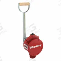 FILL-RITE Hand Pump: Lever, Pump with Spout, Bung, 25.6 oz per stroke, Aluminum, Piston (MPN FR150). Key specifications — Brand: FILL-RITE; Seal Material: Buna-N; Maximum Flow Rate: 25.6 oz per stroke; Spout/Nozzle: Aluminum Spout.