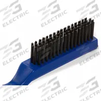 CARLISLE Scratch Brush: 11 1/2 in Overall Lg, Carbon Steel Bristles, 5 1/2 in Bristle Lg, Blue (MPN 4067000)