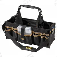 CLC Tool Tote: 23 in W x 12 in D x 15 in H, Black, Polyester, 42 Pockets, 18 Inside Pockets (MPN 1530). Key specifications — Color: Black; Brand: CLC; Material: Polyester.