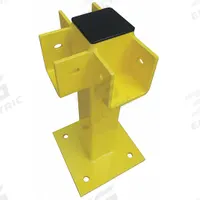 APPROVED VENDOR Three Way Post: 4 in Post Wd, Three-Way, 4 in Post Dp, 1 Rail Levels, Rubber Caps (MPN 22DN13). Key specifications — Includes Mounting Hardware: Mount Hardware Not Included; Color: Yellow; Material: Steel; Finish: Powder Coated; Product Type: Guardrail Post; Number of Rail Levels: 1.