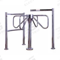 TURNSTILE 4-Arm Turnstile Kit: 1-Way, Waist High Gate, Mechanical, 42 in Overall Ht, 36 in x 53 in (MPN 1000 - M - CCW). Key specifications — Brand: TURNSTILE; Material: Steel; Finish: Mirror Chrome; Turnstile Rotation: Counter-Clockwise; Operation: Mechanical.