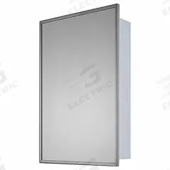 KETCHAM Medicine Cabinet: Rectangular, Glass, 36 in Overall Ht, 24 in Overall Wd, Stainless Steel (MPN 192-SM). Key specifications — Brand: KETCHAM; Frame Material: Stainless Steel; Frame Finish: Bright Annealed; Frame Color: Silver; Material: Glass.