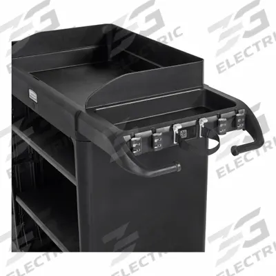 RUBBERMAID COMMERCIAL PRODUCTS Stick Good Holder: Black, 2 in Overall Ht - Housekeeping Cart Accessories