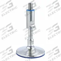JW WINCO Male-End Leveling Mount: Swiveling Stud, M24 Thread Size, 80 mm, 67 kN Capacity (MPN 20-80-M24-235-A). Key specifications — Base Shape: Round; Load Capacity: 67 kN; Mounting Holes: Mounting Holes Not Included; Includes: Adjustable Sleeve with FDA-Compliant Wiper and Sealing Ring; Hex Size: 30 mm (Sleeve).