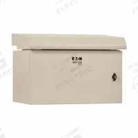 EATON TRIPP LITE Server Enclosure with Fan: 6 Rack Units, NEMA 3R, 120V AC, Gray Powder-Coated (MPN SRN3RG6U). Key specifications — Brand: EATON TRIPP LITE; Includes: (2) Keys; Material: Steel; Fan Input Voltage: 120V AC; Fan Style: (7) 150 mm Fans; PBT Blades; Aluminum Frame; 190/210 CFM.