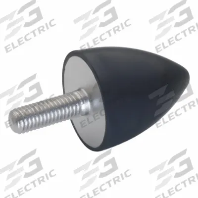 JW WINCO Vibration-Isolating Mount: Conical, Natural Rubber - Male x Non-Threaded Vibration-Isolating Mounts