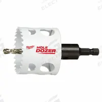 MILWAUKEE Hole Saw: 2 1/4 in Saw Dia., 3/5 Teeth per Inch, 1 5/8 in Max. Cutting Dp, Bi-Metal (MPN 49-56-9680). Key specifications — attr1098070: 3/5; attr1098087: MILWAUKEE; attr1098073: 5/8"-18.
