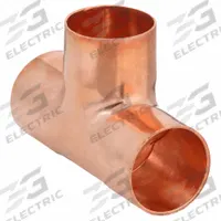 NIBCO Sweat Fitting Tee: 1 1/2 in CTS x 1 1/2 in CTS x 1 1/2 in CTS, Cup x Cup x Cup, Wrot Copper (MPN 611-11/2)