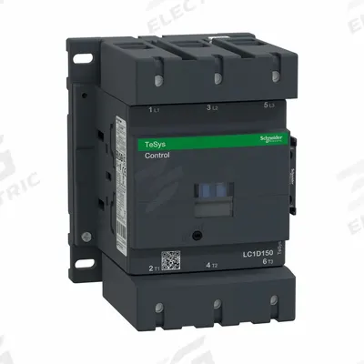 SCHNEIDER Magnetic Contactor: Non-Reversing, 3 Poles, 3NO Contacts, 150 A - Non-Reversing IEC Contactors