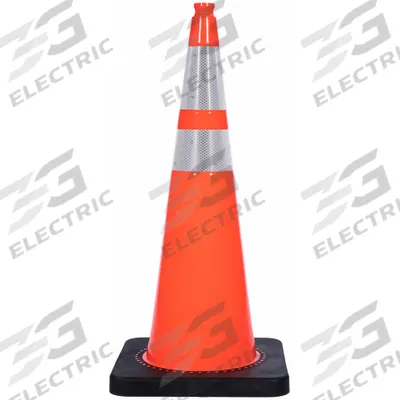 APPROVED VENDOR Traffic Cone with Bands: MUTCD/NCHRP-350, 36 in Cone Ht, Orange, High-Intensity Prismatic - Traffic Cones for Roadway Use
