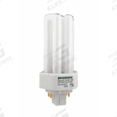 LEDVANCE/ SYLVANIA Compact Fluorescent Bulb: 4-Pin (GX24q-2), T4, Fluorescent, 3000K - CFL Triple Twin-Tube Plug-In Lamps
