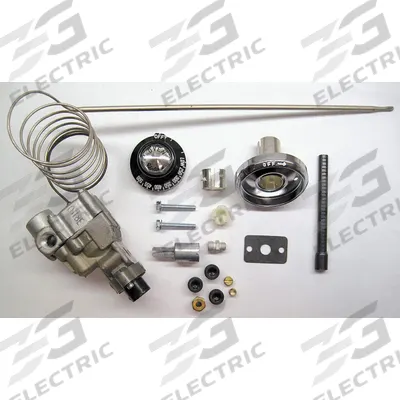 ROBERTSHAW Gas Thermostat: Natural Gas, 250°F to 550°F, 48 in Capillary, 1/4" Pipe - Gas Cooking Thermostats