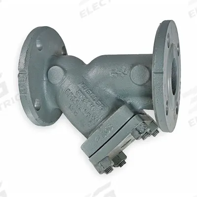 MUELLER STEAM SPECIALTY Y Strainer: 4 in, Flanged, Perforated, 0.062 in Screen Size - Stainless Steel Y Strainers
