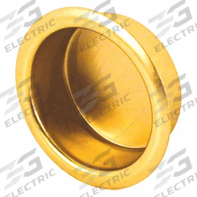 PRIME-LINE Tray Pull: Snap-In, Steel, Gold, Tray - Round Recessed Handles & Pulls