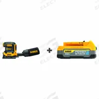 DEWALT Cordless Sheet Sander w/ BONUS BATTERY: 20V MAX, Battery Included, Clamp, Palm Grip, 20 V (MPN DCW200B/DCBP034). Key specifications — attr565734: DEWALT; attr645846: 4-1/2 x 5-1/2 in; attr645844: Sheet Sander; attr645853: (1) Bare Tool, (1) Battery; attr645854: (1) 1.7 Ah; attr645858: Cordless; attr645860: 20V MAX; attr645861: Battery Included.