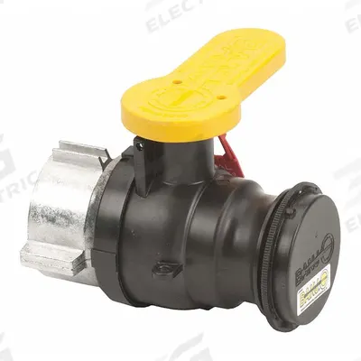 BANJO Manual Two-Way Ball Valve: 2 in, Polypropylene, Straight - Polypropylene Ball Valves