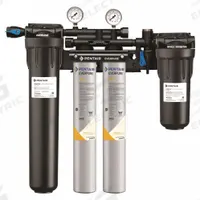 EVERPURE Water Filtration System: 0.2 micron, 5 gpm, NPT, 25 1/4 in Overall Ht, 50,000 gal, Carbon (MPN EV932972). Key specifications — Brand: EVERPURE; Reduces: Chlorine Taste; Filter Media: Carbon.