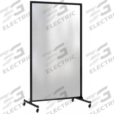 SCREENFLEX Room Divider: 1 Panels, Translucent, Clear Panel, 74 in Overall Ht - Plastic Portable Room Dividers
