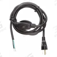 APPROVED VENDOR Power Cord: 10 ft Lg, 3/16, 5-15P Plug, Bare Wire Receptacle, SJT, PVC, 10 A Current (MPN 1TNC5). Key specifications — attr1326987: APPROVED VENDOR; attr1326973: PVC.