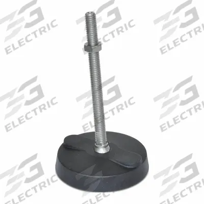 JW WINCO Male-End Leveling Mount: Swiveling Stud, 1/2"-13 Thread Size, 3.15 in - Swivel Male Leveling Mounts
