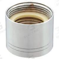 CHICAGO FAUCETS Faucet Outlet Adapter: Brass, Polished Chrome Finish, 13/16''-24 Top Connection Size (MPN K1JKABCP). Key specifications — Material: Brass; Product Type: Outlet Adapter; Top Connection Size: 13/16''-24; Bottom Connection Size: 3/8"-18; Brand: CHICAGO FAUCETS.