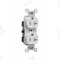 PASS & SEYMOUR Duplex Receptacle: Duplex, 5-20, White, 125V AC, 20 A, 2 Pole / 3 Wire (MPN 5362WB100M). Key specifications — Brand: PASS & SEYMOUR.