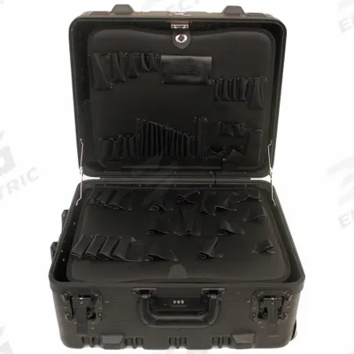 PLATT Protective Case: 14 5/8 in x 17 1/2 in x 9 in Inside, Black, Mobile, 18 lb Wt - Suitcase-Style Cases