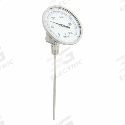 ASHCROFT Dial Thermometer: 0°F to 250°F /-20°C to 120°C, ±1% Accuracy, 9 in Stem Lg - Adjustable-Angle Thread-Mount Dial Thermometers