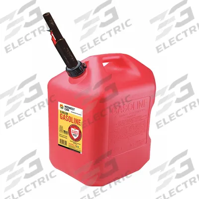 FLAME SHIELD Gas Can: 6 gal Capacity, Gasoline, HDPE - Plastic Fuel & Gas Cans