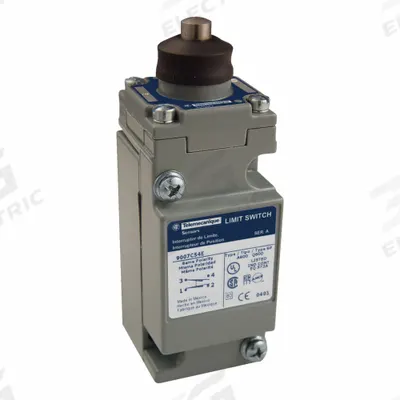 TELEMECANIQUE SENSORS Plug-In Limit Switch: Plunger Actuator, Metallic, Plunger - Top-Mount Plunger Limit Switches