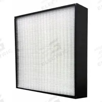 GRAINGER Minipleat Air Filter: 24 in x 24 in x 6 in, Synthetic, Plastic, No Header, MERV 14 (MPN 33NR90). Key specifications — Brand: GRAINGER; Frame or Header Material: Plastic; Media Material: Synthetic.