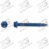 TAPCON Concrete Anchor Screw: 1 3/4 in Overall Lg, 1/4 in Dia, Steel, External Hex, Hex, 100 PK (MPN 3155407). Key specifications — Material Grade/Class: Low; Removable: Removable; System of Measurement: Inch; Tip Type: Self-Threading; Brand: TAPCON; Screw Anchor Type: Concrete Screw Anchor.