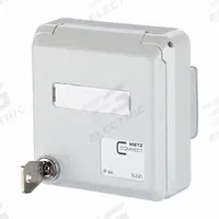 METZ CONNECT IP44SG Housing: UP, 2 Ports, Unequipped (MPN 1309461003-I). Key specifications — Includes Connector: Unequipped; Mounting Type: UP; Product Type: Wall Outlet; Connector Color: Gray; Connection Type: E-DAT Module Cat6A (T568B).