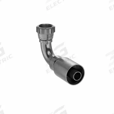 Parker Hydraulic Crimp Fitting: Steel x Steel, 90° Elbow, -12 For Hose Dash Size - Parker Crimp Hydraulic Hose Fittings with JIC Connection