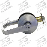 FALCON Door Lockset: Storeroom Lever Locksets, Chrome, ADA Compliant (MPN B581PD D 626). Key specifications — Ligature Resistance: Not Ligature-Resistant; Brand: FALCON; Lockset Function ANSI Code: F86; Visual Indicator Message: No Message; Lockset Style: Dane; ADA Compliant: Yes; Finish: Satin Chromium-Plated : Zinc.