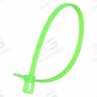 RETYZ Releasable Cable Tie: Fluorescent Green, 6 in Lg, Max. 1 1/2 in Bundle Dia., 100 PK (MPN VRT-S06FG-TA). Key specifications — Outdoor Use: No; Color: Fluorescent Green; Brand: RETYZ; Pack: Large Pack.