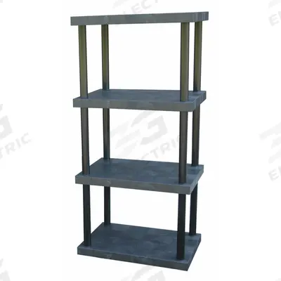 STRUCTURAL PLASTICS Plastic Shelving: 36 in x 24 in, 75 in Overall Ht - High-Durability Fixed Press-Fit Stationary Plastic Shelving