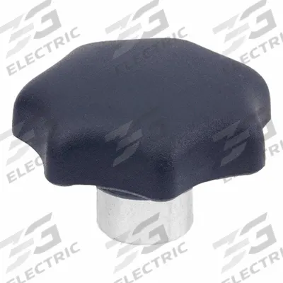 JW WINCO Plastic Hand Knobs with Steel Hub: 7 Point, Plastic w/ Steel Thread, M8 Thread - 7-Arm Knobs with Threaded Hole