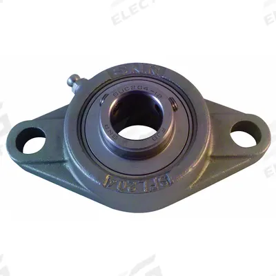 NTN 2 Bolt Flange Bearing: Radial Ball, 1 3/8 in Bore, SS, Set Screws, 5 1/8 in Lg - Food-Grade Flange-Mount Ball Bearings