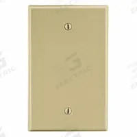HUBBELL Wall Plate: Blank, 1 Gang, Ivory, Midsize Size (MPN PJ13I). Key specifications — Brand: HUBBELL; Material: Polycarbonate.