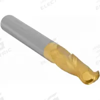 APPROVED VENDOR Ball End Mill: Carbide, TiN Coated, 2 Flute, 3.5 mm Mill Dia, 12 mm LOC, 51 mm OAL (MPN 221-001435A)