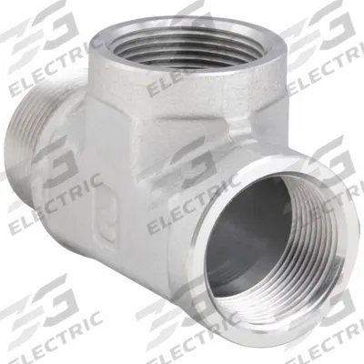 PARKER Metal Pipe Tee: 1 1/2 in x 1 1/2 in x 1 1/2 in, 1,500 psi, Steel - Threaded High-Pressure Pipe Fittings