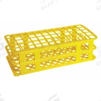 Tube Rack: Polypropylene, Yellow, (60) Wells, 60 Compartments, Benchtop (MPN HS243077Y). Key specifications — Material: Polypropylene; Mounting Location: Benchtop; Color: Yellow; Product Type: Test Tube Rack; Total Holding Capacity: (60) Wells; Brand: HEATHROW SCIENTIFIC.