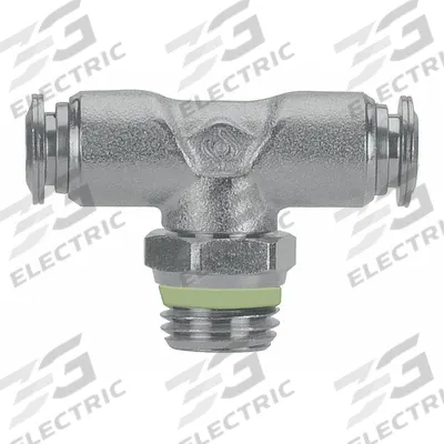 AIGNEP USA Push-Fit Tee Fitting: 12 mm OD x 12 mm OD x 1/2 in Pipe Size, Stainless Steel - Stainless Steel Tube Fittings