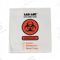 Specimen Transfer Bag: LDPE, Biohazard, 2 mil Thick, Clear, 10 in Overall Ht, Non-Sterile, 1,000 PK (MPN 3CUE8). Key specifications — Brand: APPROVED VENDOR; Closure Type: Zipper; Product Type: Dual Pouch Specimen Bag; Manufacturer Part Number: 3CUE8; Color: Clear; Display Sell UOM: PK; Legend: Biohazard.